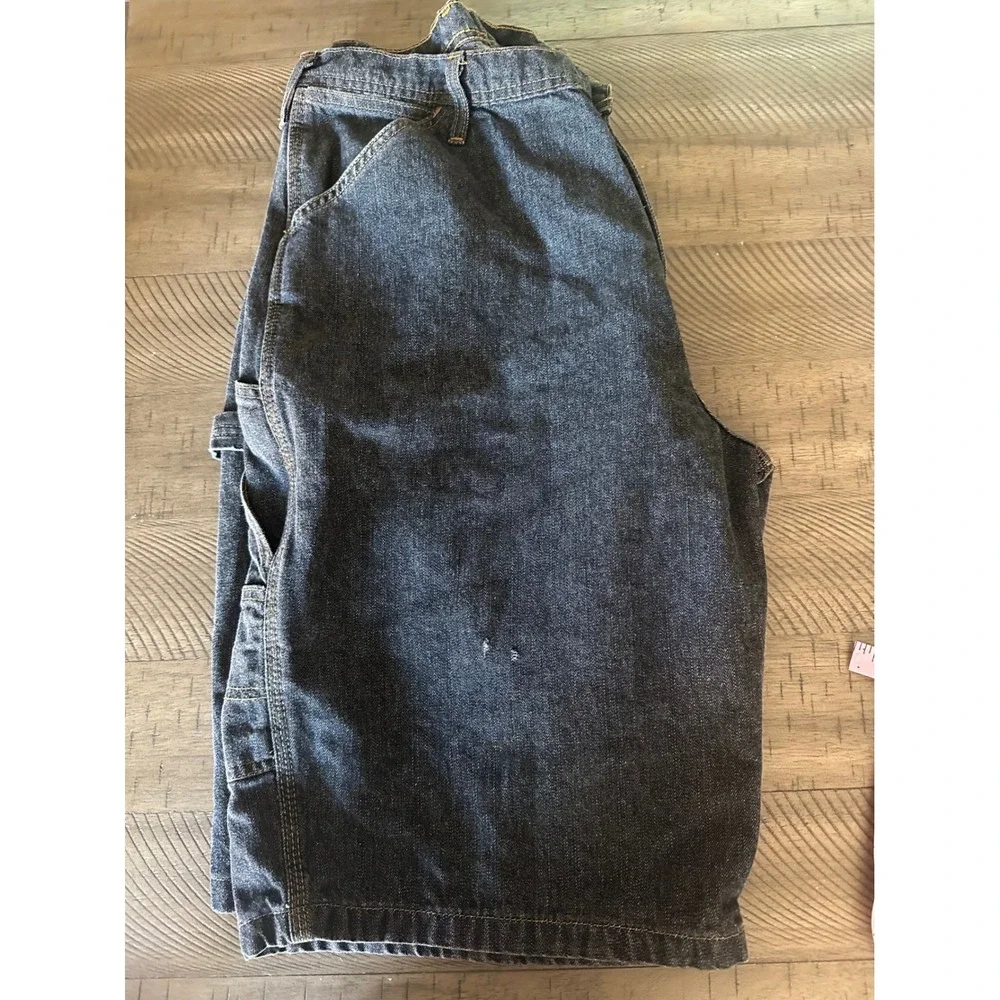 Vintage Ralph Lauren Velcro-Back Carpenter Denim Shorts (Jorts)